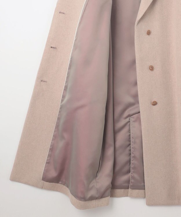 自由区 シャルムビーバーロング コート ベージュ系