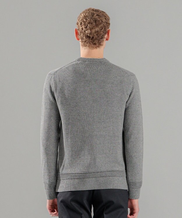 JOSEPH HOMME 【洗える】ハイツイストコード　クルーネックニット グレー系