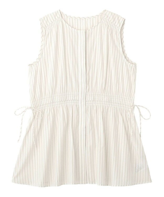 Green Parks ウエストシャーリングブラウス White