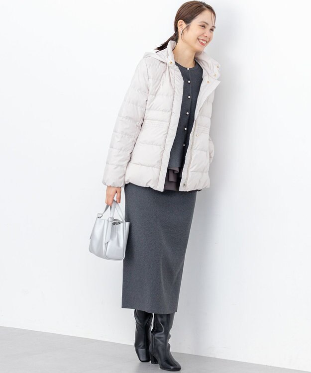 組曲 S ライトタフタショート ダウン アイスグレー系