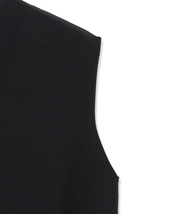 23区 S 【洗える】ヴィスコースストレッチ ノースリーブ プルオーバー ブラック系