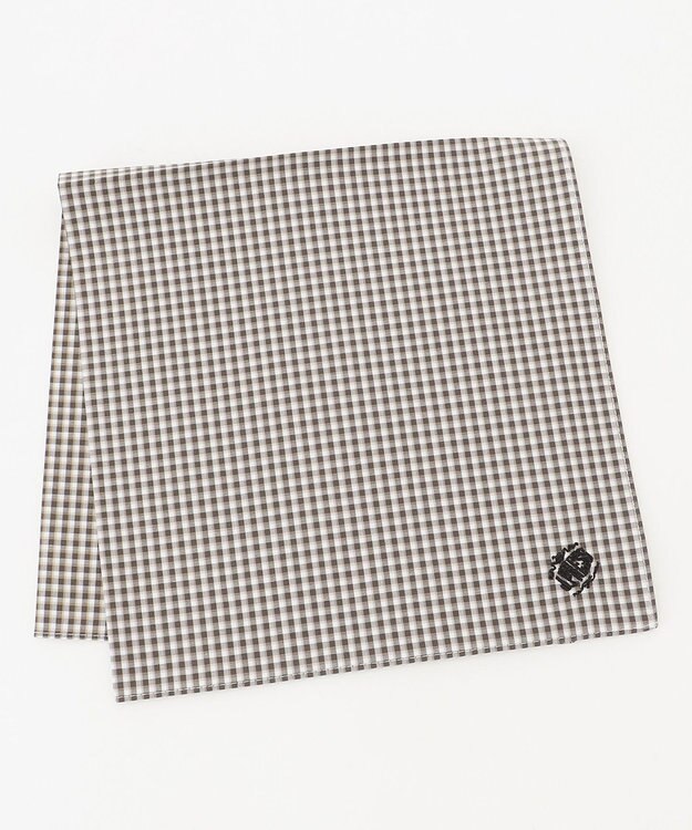 J.PRESS MEN オーバル刺繍ハンカチ/カジュアル ブラウン系3