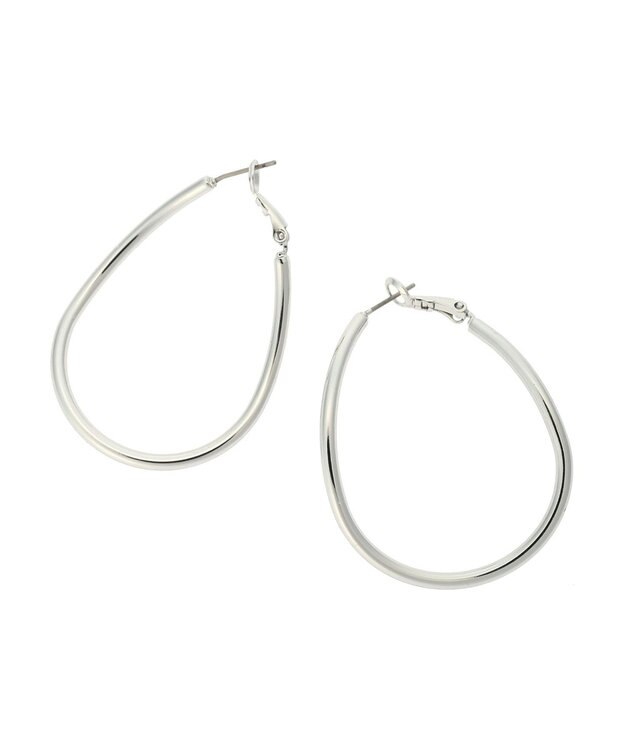 AMERICAN HOLIC 変形メタルフープピアス Silver