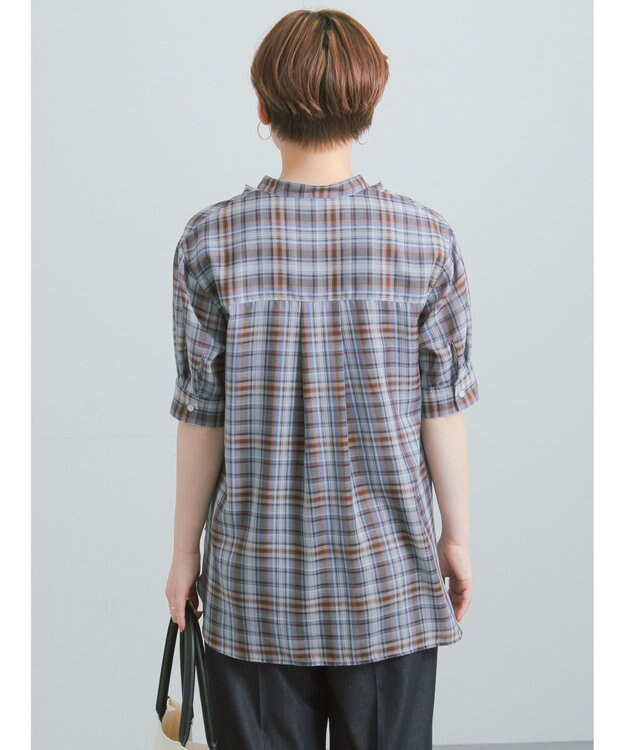 Te chichi チェックフリルブラウス《2026 SUMMER LOOK item》 ブルー
