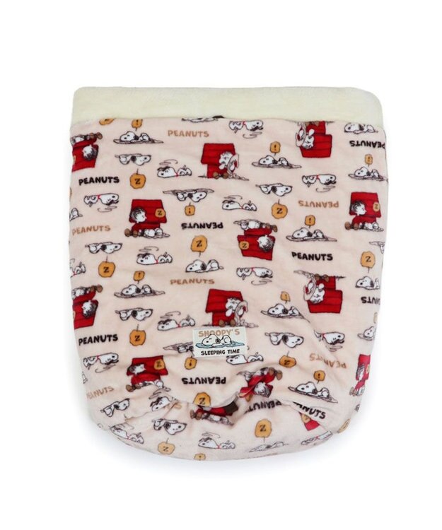 PET PARADISE スヌーピー 寝袋 筒型《うたたね柄》M  小型犬 ベージュ