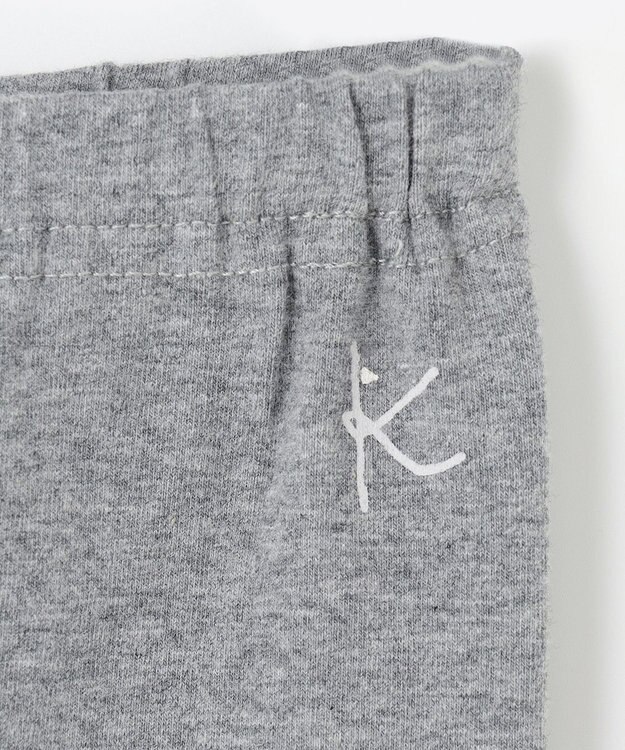 組曲 KIDS 【80-100㎝】１０分丈フラワープリント レギンス グレー系