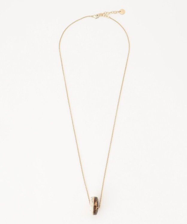 J.PRESS LADIES 【WEB限定】3WAYマーブル スカーフリングネックレス ブラウン系