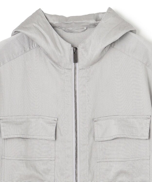 JOSEPH HOMME ストレッチマイヤー　フードブルゾン ライトグレー系