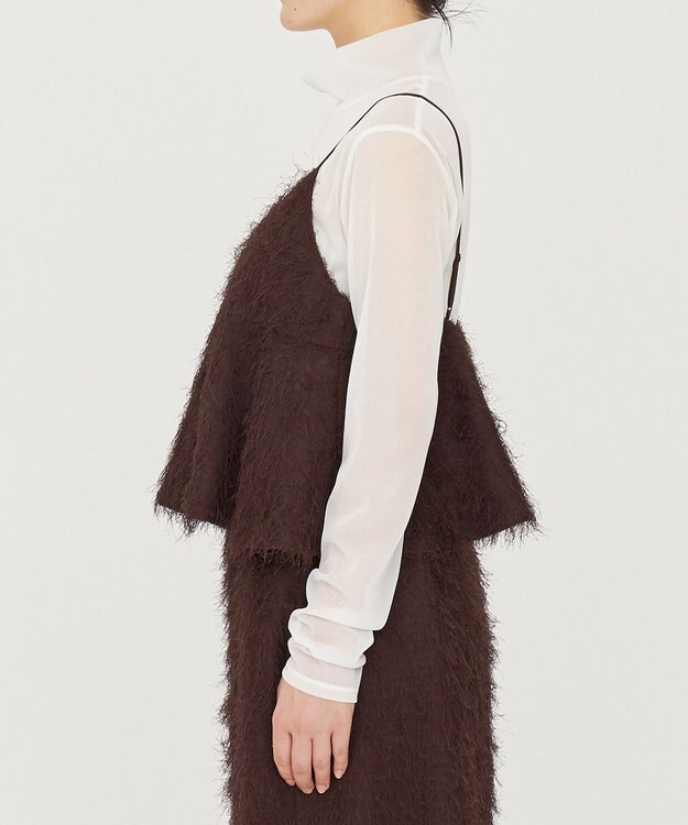 uncrave 【手洗い可】フリンジ ジャガード ビスチェ（uncrave STANDARD） ブラウン