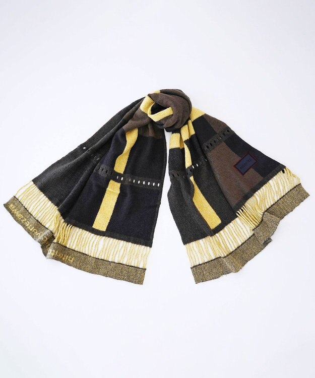 nitorito 【3WAY/秋冬向け/UNISEX】wadachi チェック柄 ストール khaki