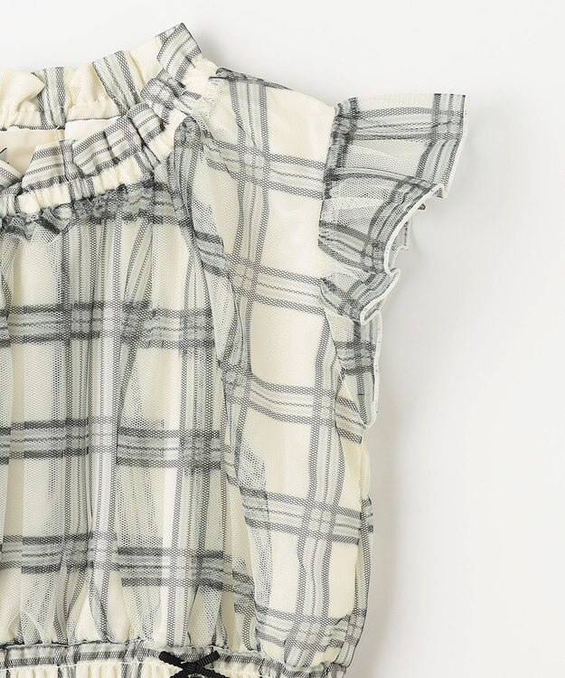 組曲 KIDS 【110-140cm】ノエルチェックチュール ワンピース オフホワイト系5