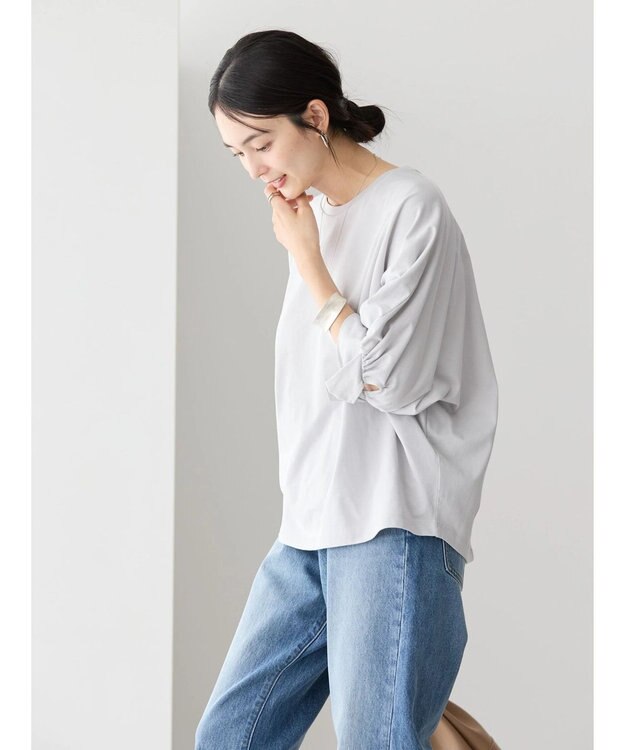 AMERICAN HOLIC 接触冷感ドルマンカットプルオーバー Light Gray