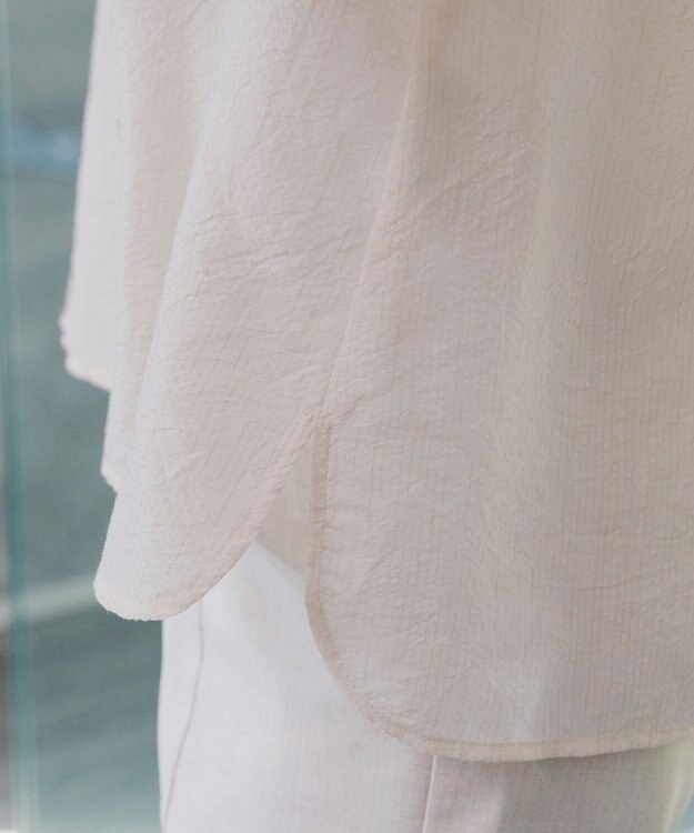 Tiaclasse L 【洗える】シアーパーカーカーディガン アイボリー