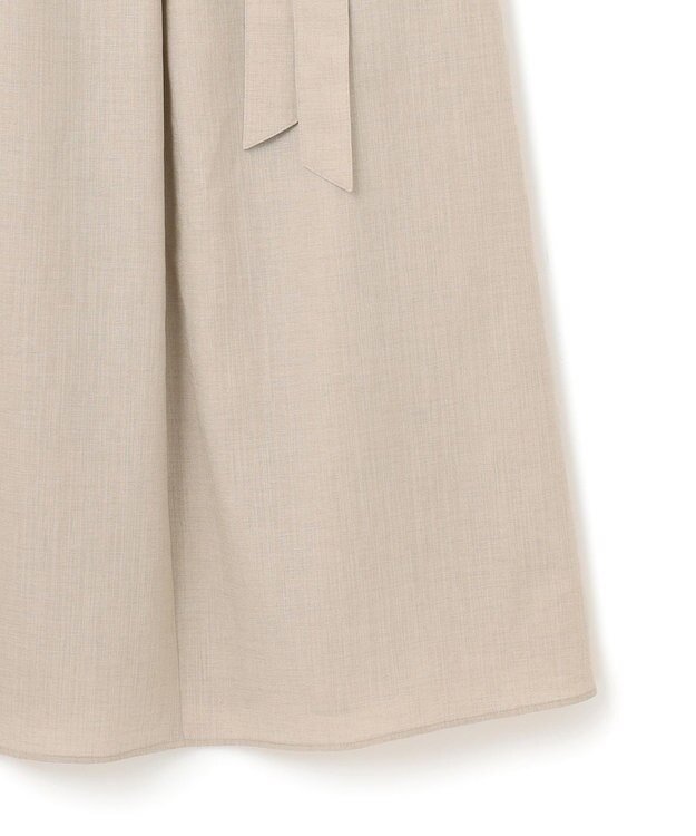 23区 L 【洗える】トリアセスラブストレッチ ワンピース ベージュ系