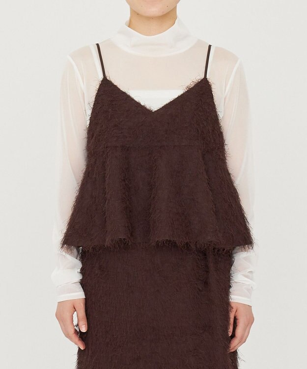 uncrave 【手洗い可】フリンジ ジャガード ビスチェ（uncrave STANDARD） ブラウン