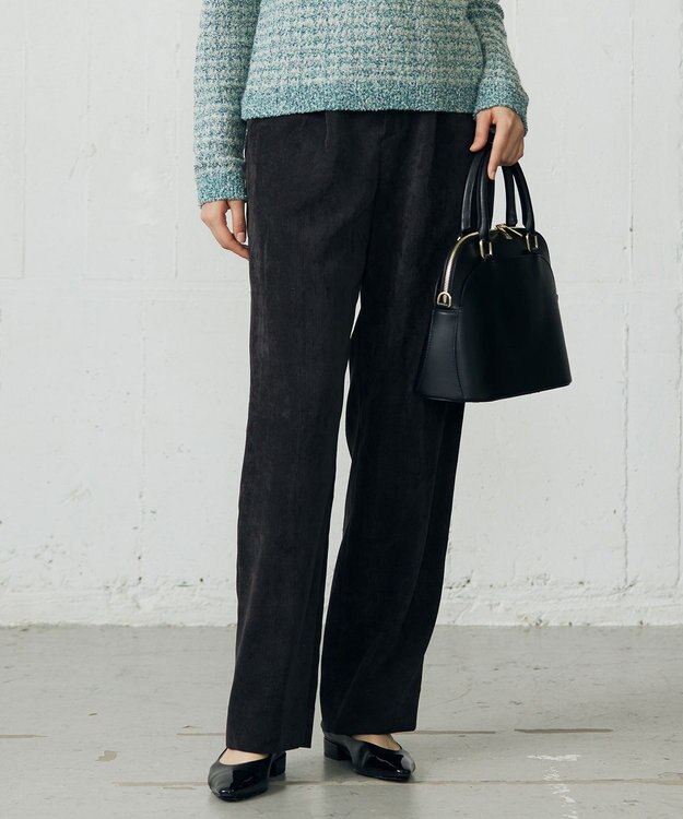 自由区 S 【カタログ掲載】ソフトコーデュロイワイド パンツⅡ ブラック