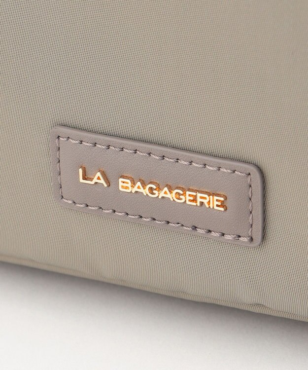 LA BAGAGERIE メタルバックル　ボックスショルダー　Sサイズ グレージュ