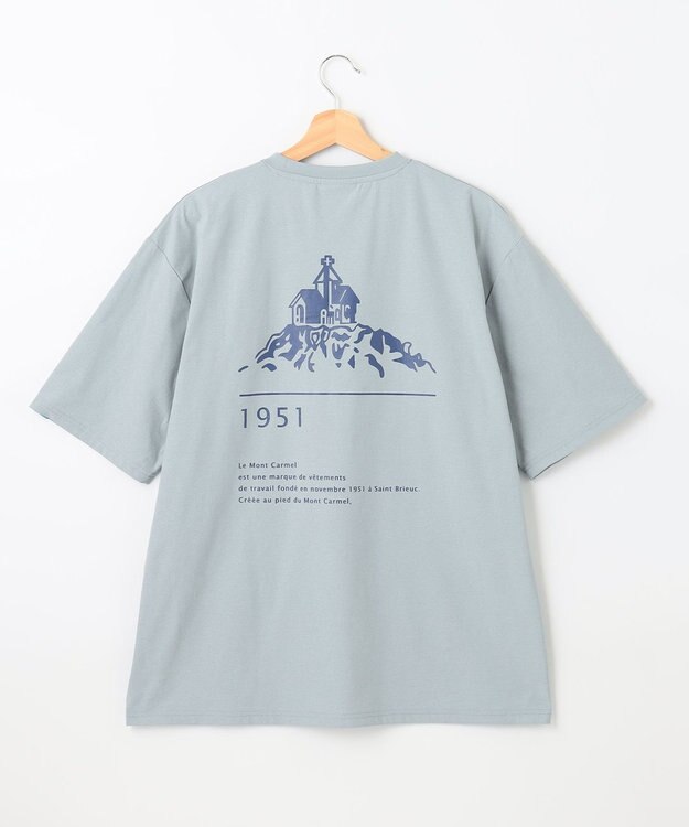 SHARE PARK LADIES 【UVカット・吸水速乾・ストレッチ・軽量 】バックプリントTシャツ ブルーグレー系