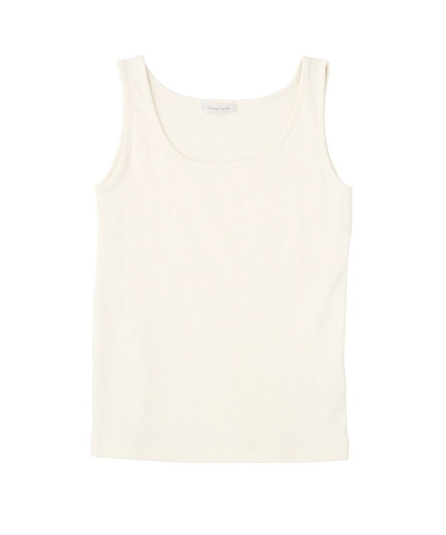 Green Parks 機能付テレコリブタンクトップ Ecru