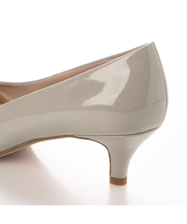 MODE ET JACOMO <carino>【レイン対応】エナメルプレーンパンプス グレーエナメル