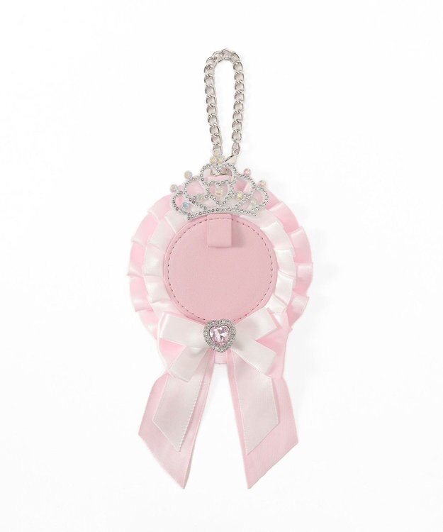 WEGO ティアラリボンロゼットキーホルダー ライトピンク
