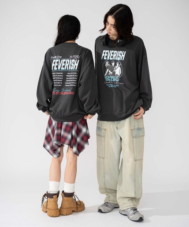 WEGO 【2025年秋冬新作/SMLXLサイズ展開/ユニセックス着用ITEM】アソートグラフィックプルオーバー 柄22