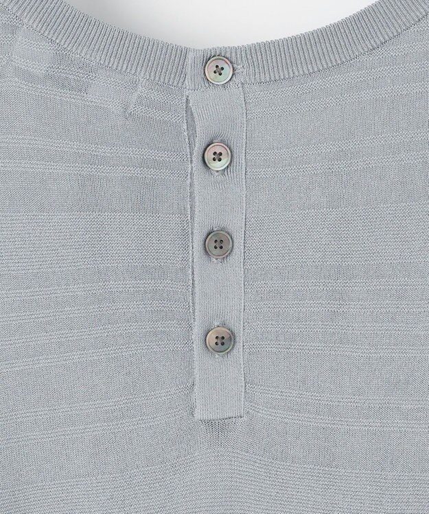 J.PRESS LADIES 【WEB限定カラーあり・洗える】SILKY RAYON STRETCH ボーダー ニット ダルブルー系