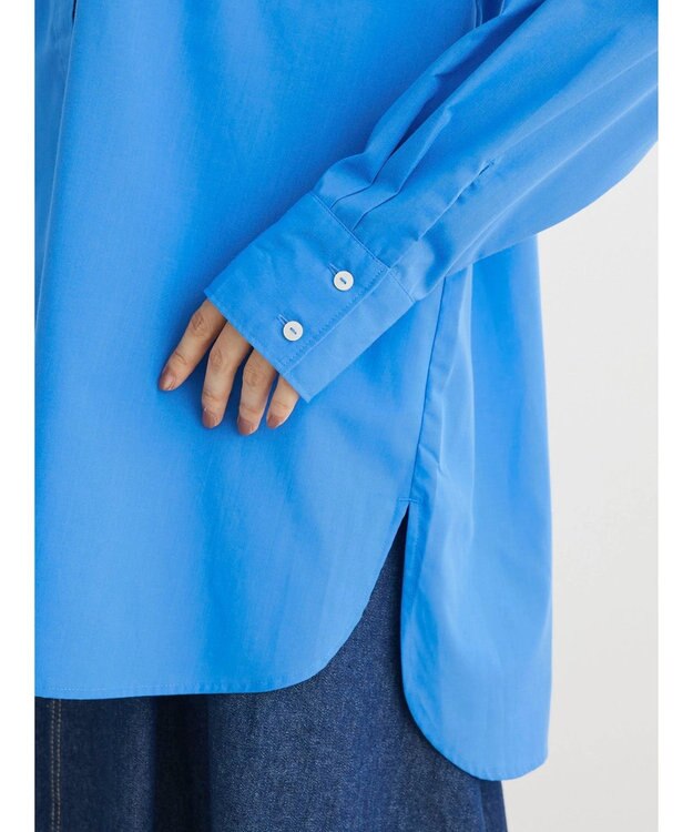 Green Parks 胸元ポケットイージーケアシャツ Blue