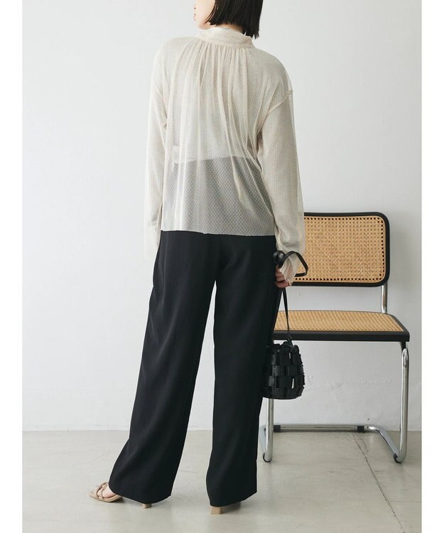 Green Parks AnriettMusee ドットチュール２ＷＡＹボウタイブラウス Ivory