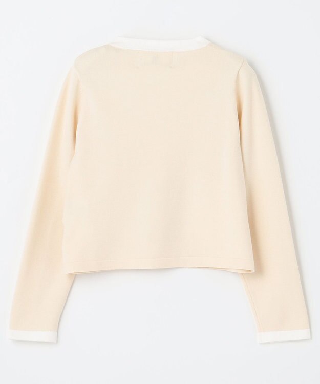 組曲 KIDS 【110-140cm】リボンインターシャニット カーディガン ベージュ系