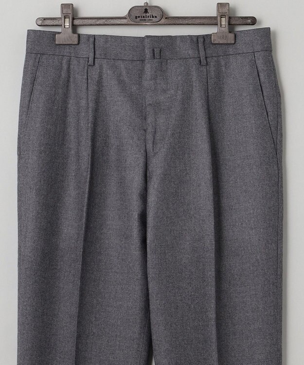 GOTAIRIKU 【尾州】サキソニーストレッチ パンツ＿1タック ライトグレー系