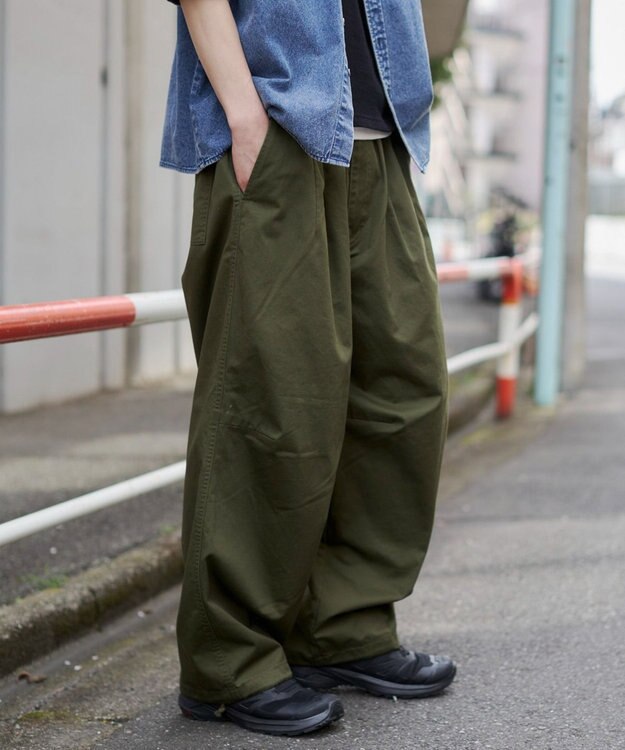 WEGO 【ユニセックス着用ITEM/SMLサイズ展開】イージーサーカスパンツ カーキ