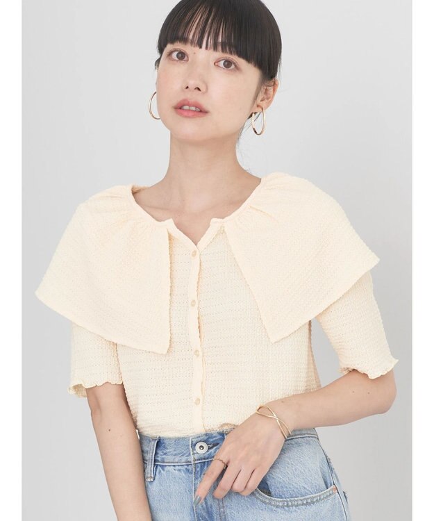 earth music&ecology ビッグカラーカットプルオーバー Yellow