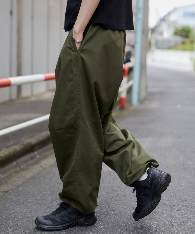 WEGO 【ユニセックス着用ITEM/SMLサイズ展開】イージーサーカスパンツ カーキ