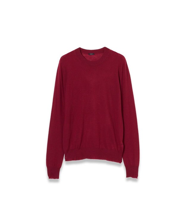 JOSEPH 【洗える】キャッシュエアー　ラウンドネックニット Ruby