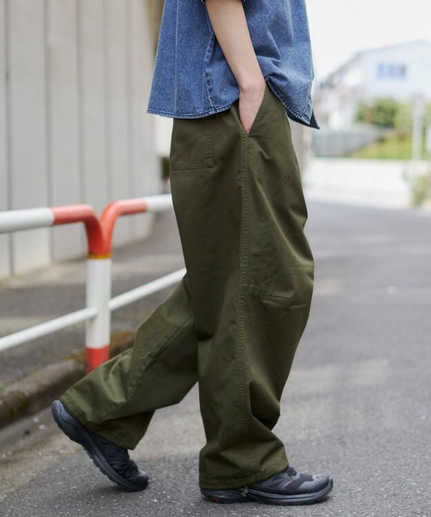 WEGO 【ユニセックス着用ITEM/SMLサイズ展開】イージーサーカスパンツ カーキ