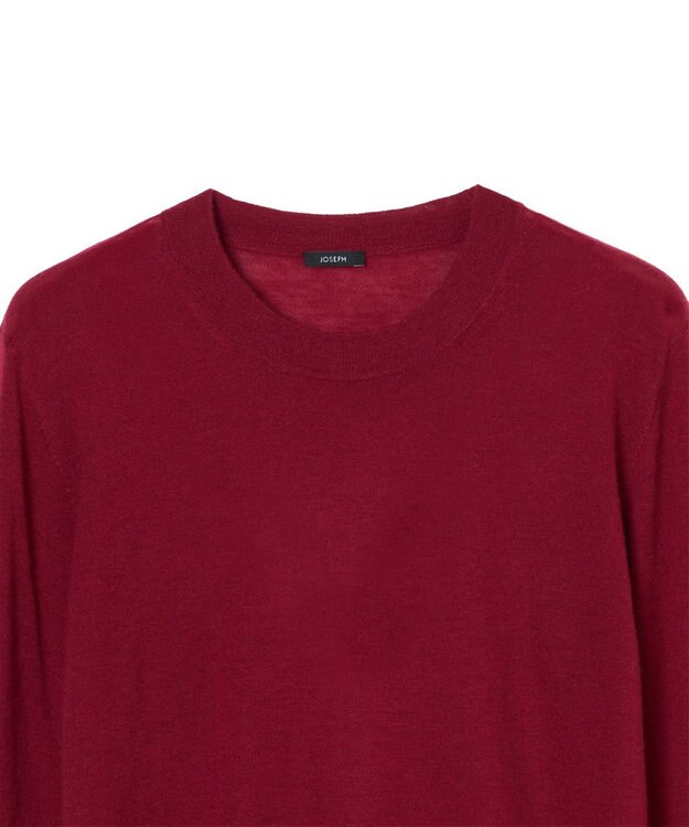 JOSEPH 【洗える】キャッシュエアー　ラウンドネックニット Ruby