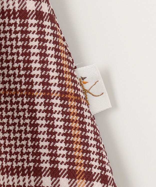 組曲 KIDS 【110-140cm】Chocolat de check ジャンパースカート ワイン×オレンジ系4