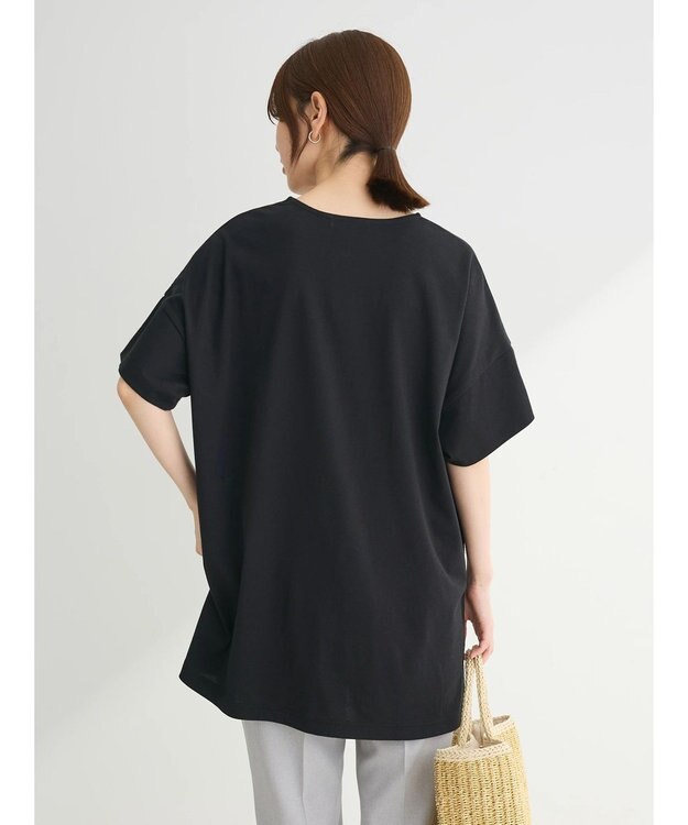 Green Parks 冷っとすずやか　袖広チュニック Black