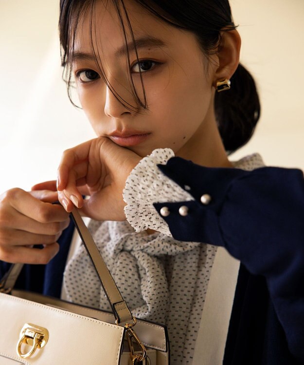 組曲 S 【アンサンブル対応可】CHAIニット バイカラーカーディガン ネイビー系