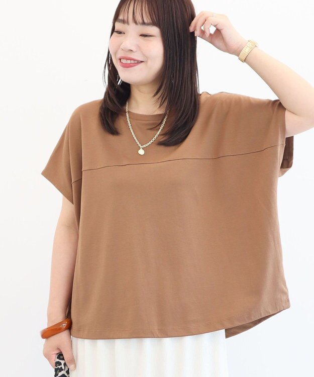Green Parks 超冷感ドロストフレンチプルオーバー Camel