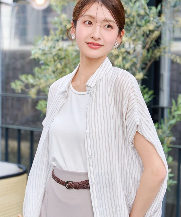 Tiaclasse 本革編み込みベルト ブラウン