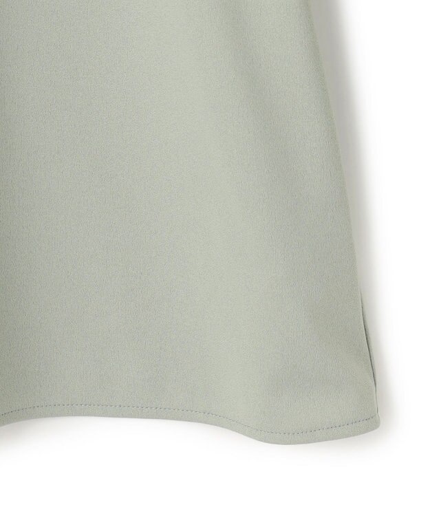 ICB 【洗える】イージージョーゼット バンドカラーカットソー スモークグレー系