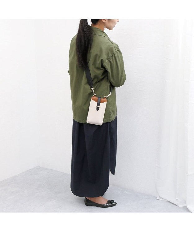 UNBILLION カシュカシュ cachecache / スマホショルダー付きラウンドショルダーバッグ アイボリーミックス