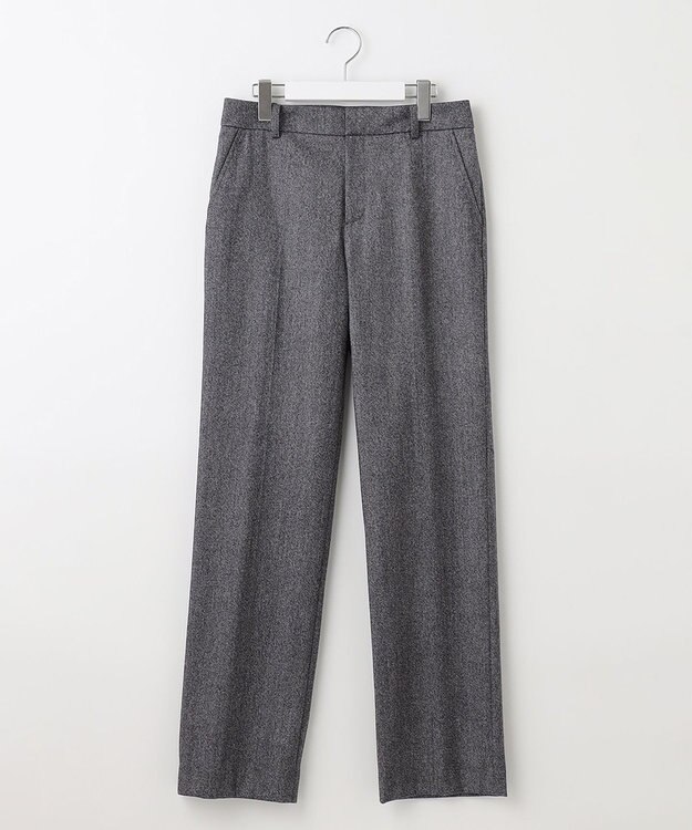J.PRESS LADIES S 【セットアップ対応】ウールストレッチツイード ストレート パンツ グレー系