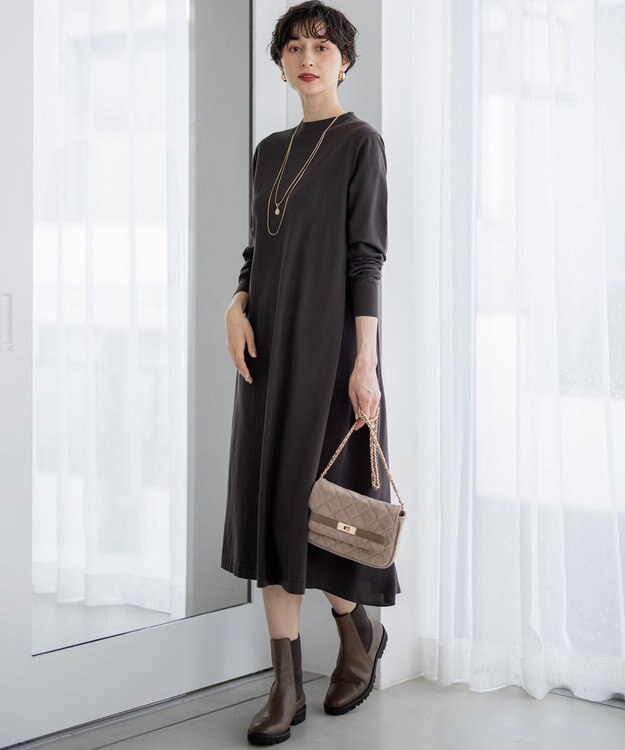 23区 スエード キルティング ショルダーバッグ ベージュ系