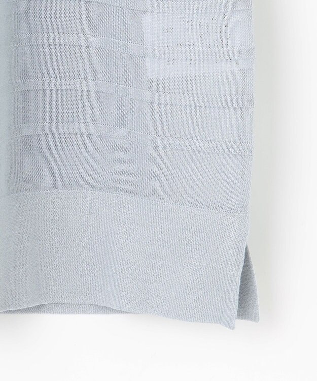 J.PRESS LADIES S 【WEB限定・洗える】Vis/Peスパーク シアー ボーダー ニット サックス×サックス系
