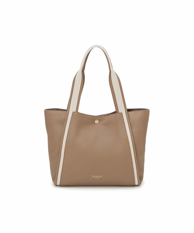 TOPKAPI 【TREASURE TOPKAPI】ソフトシュリンク テープハンドル A4 トート バッグ グレージュ