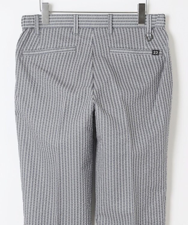 23区GOLF 【MEN】【撥水・ストレッチ】サッカーストライプ フルレングスパンツ ライトグレー系2