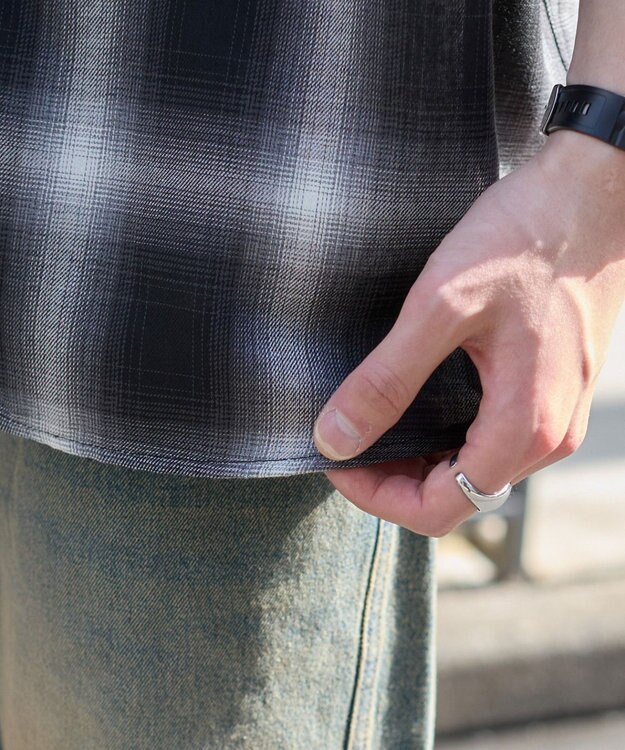 WEGO 【ユニセックス着用ITEM/SMLサイズ展開】オンブレチェックシャツ（SS） 柄1